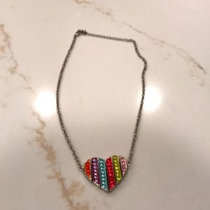 Rainbow heart necklace